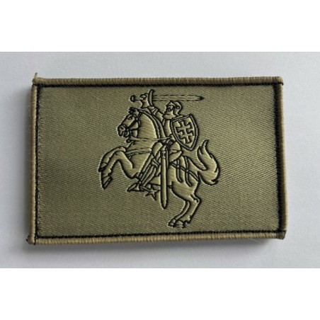 Woven VYTIS patch sand/black
