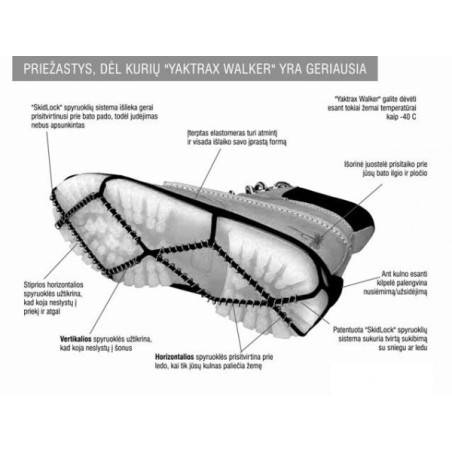 Avalynės anti-slydimo priedai YAKTRAX