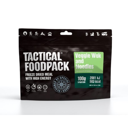 Tactical Foodpack WEGGIE WOK daržovės ir makaronai 100g