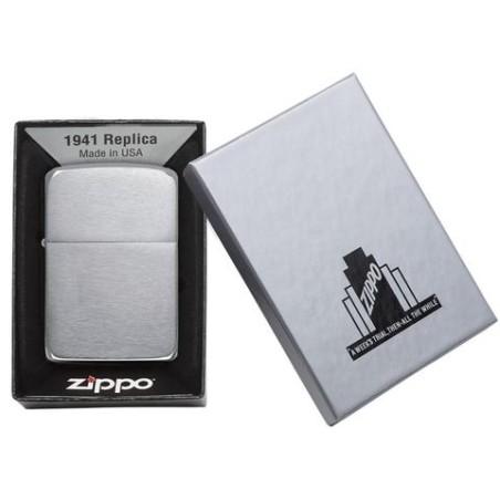 Žiebtuvėlis ZIPPO 1941 BRUSHED CHROME  REPLICA