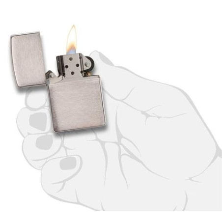 Žiebtuvėlis ZIPPO 200 BRUSH FIN CHROME