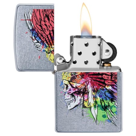 ZIPPO žiebtuvėlis Indian Skull