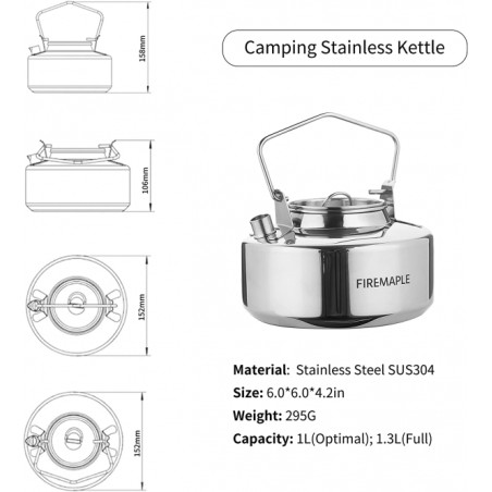 Virdulys Fire-Maple Antarctic Stainless