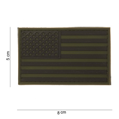Antsiuvas PVC "USA Flag" (žalia)