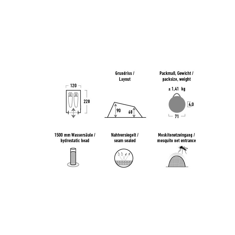 Palapinė High Peak CAMPO Pop-up balta